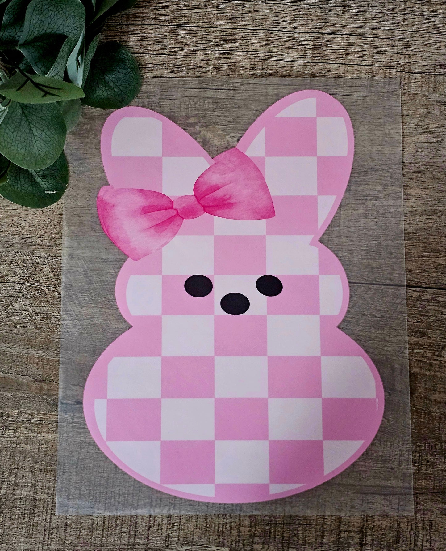 Pink checkered peep