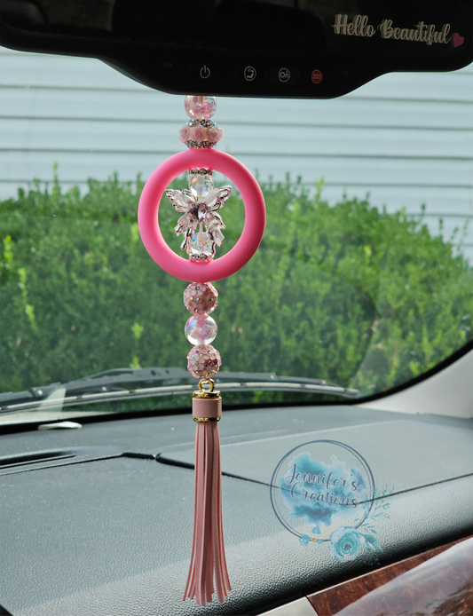 Pink Fancy sparkly car charm