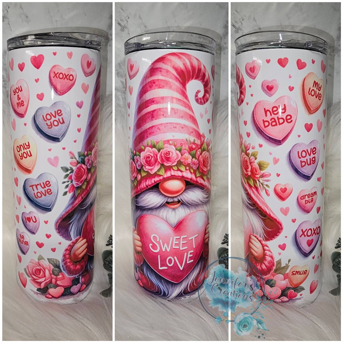 Nome with conversation hearts