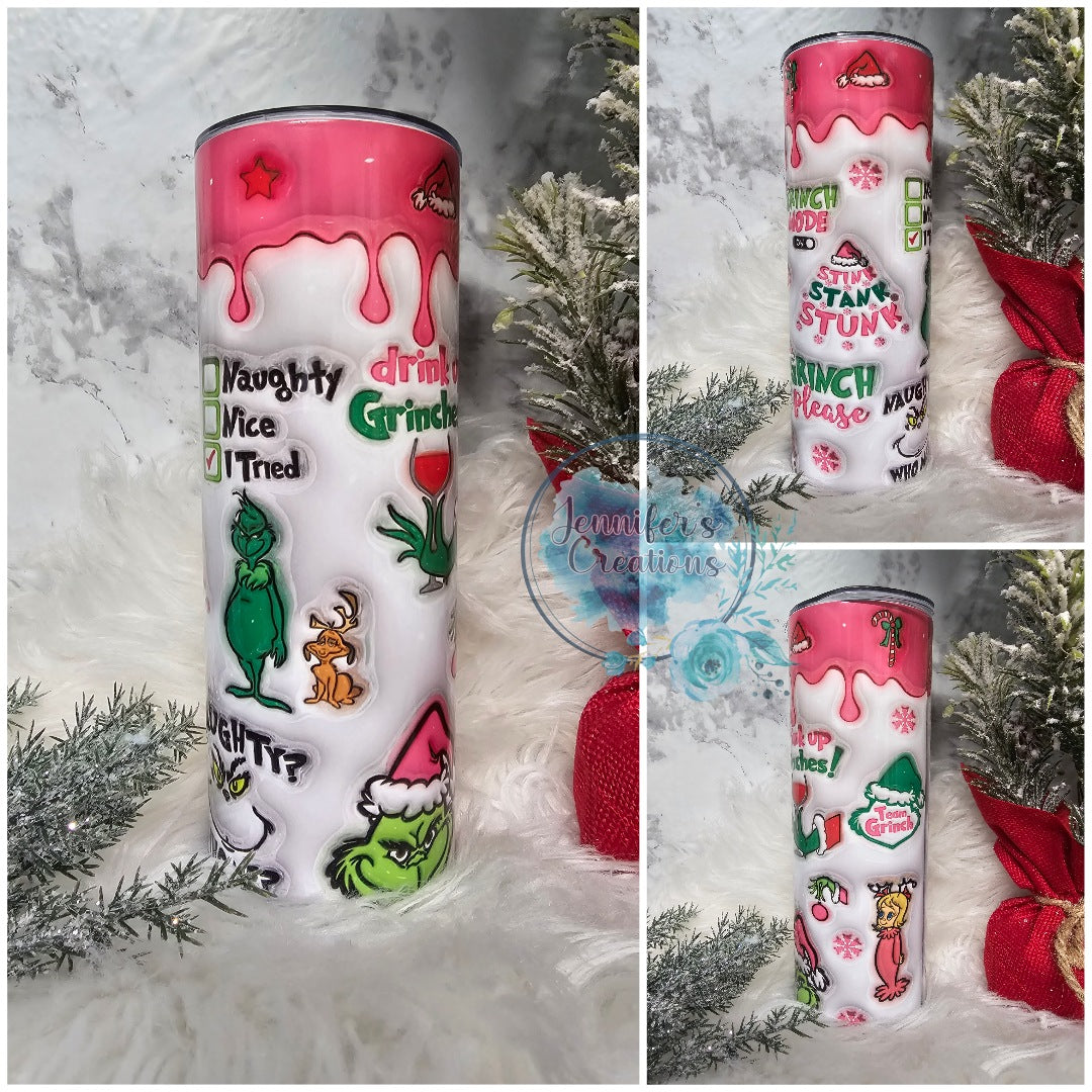 3d Pink grinchmas