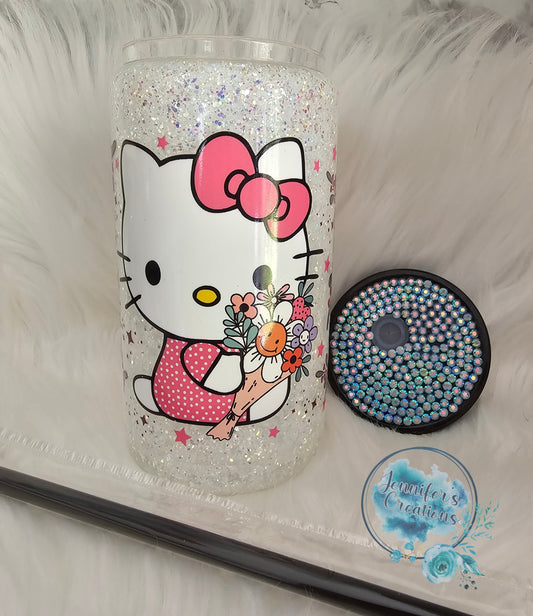 Hello kitty glitter globe (Glass)