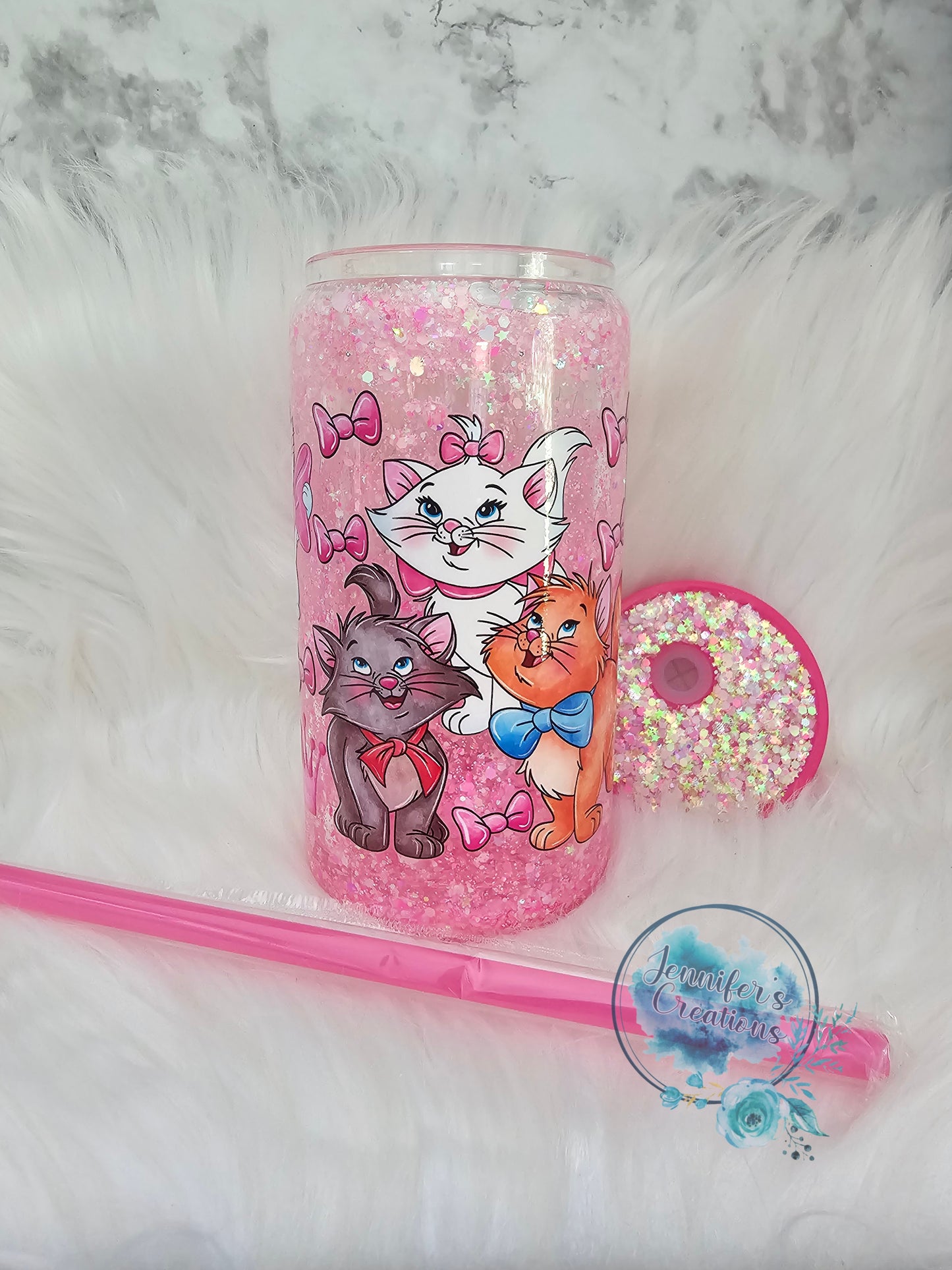 Aristocats glitter glob (Glass)