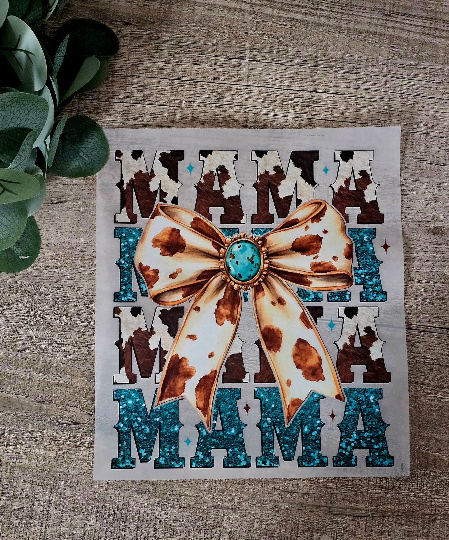 Cow print mama