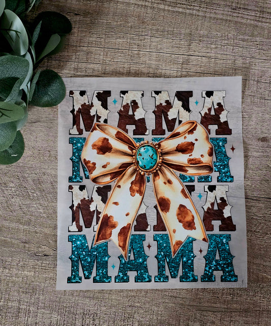 Cow print mama