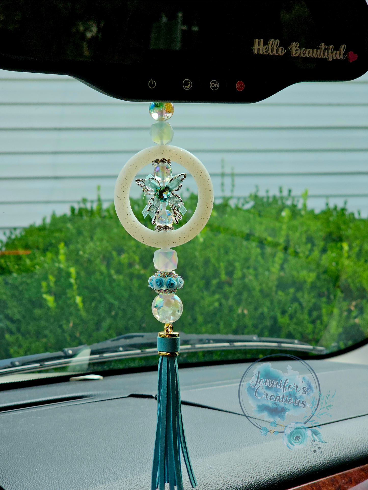 Blue Fancy sparkly car charm