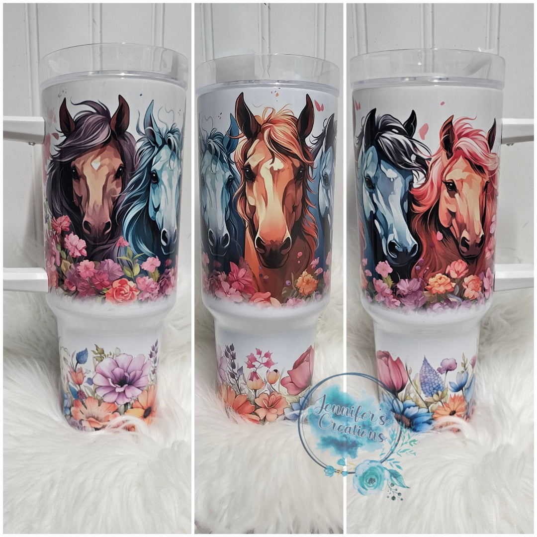 Floral horses