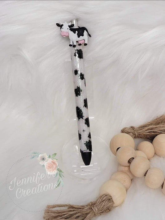 Cow print pen